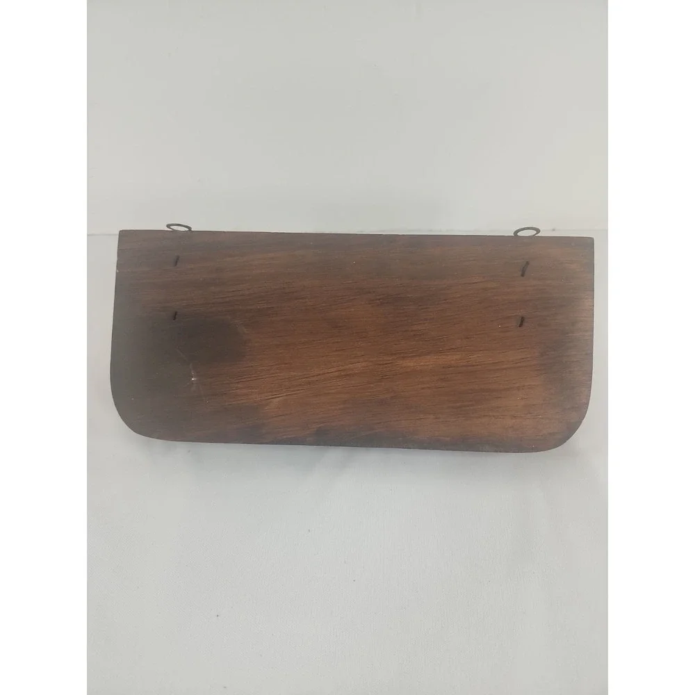 Vintage Wooden Shelf With Hangers 9 3/4